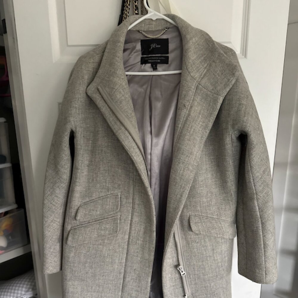 JCREW Nello Gori Italian Stadium Cloth Peacoat